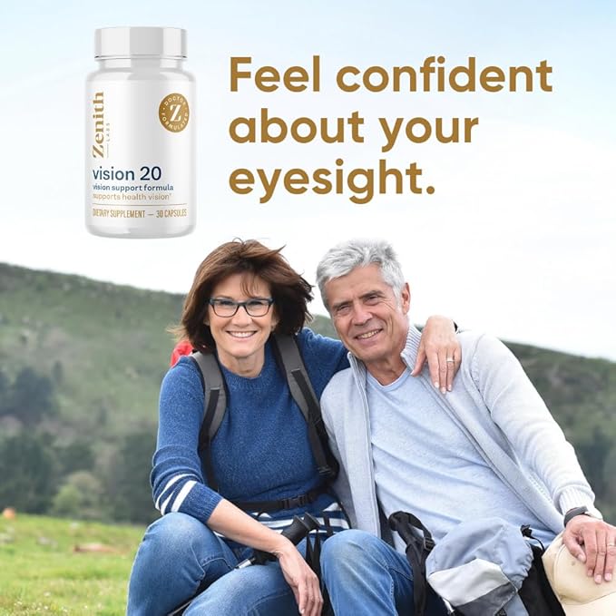 Zenith Labs Vision 20 Eye Vitamins - Lutein Zeaxanthin and Bilberry Extract - Supports Eye Strain and Eye Health - Carotenoid Blend 3 Pack