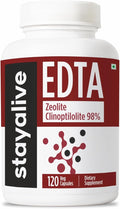 STAY ALIVE EDTA Capsules 1500mg with Zeolite 98% and Kale Extract Powder 120 Pills Non-GMO &amp Gluten Free Calcium Disodium EDTA Supplement