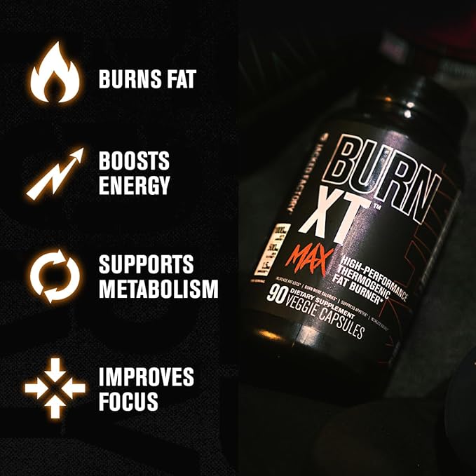 Jacked Factory Fat Burning Stack - Burn XT Max High Performance Fat Burner (90 Capsules) - Lean XT Stimulant-Free Weight Loss Amplifier and Appetite Suppression (60 Capsules)