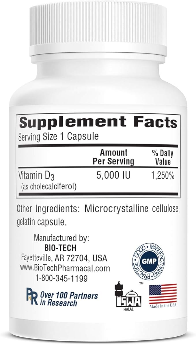 Bio-Tech Pharmacal Vitamin D3 (D3 5k IU 250 Count)