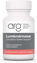 Allergy Research Group ARG Lumbrokinase - 32 mg Lumbrokinase - Circulatory System Support - Delayed-Release Capsules - Gluten-Free &amp Non-GMO - 15 Servings - 30 Capsules