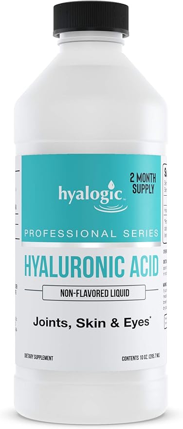 Professionals Series - Hyaluronic Acid Dietary Supplement Whole Body Hydration - 100 mg Ingestible HA Liquid Supplement Odorless Tasteless &amp Preservative Free/Skin &amp Eyes - 10 oz