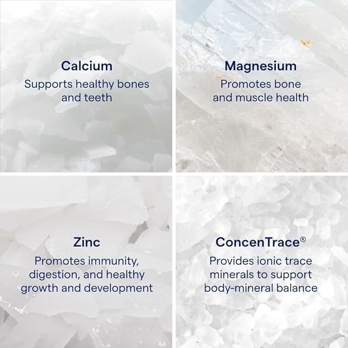 Trace Minerals Cal/Mag/Zinc - Liquid Mineral Supplement for Natural Body Health - Bone Muscle &amp Cellular Health - Supports Immunity &amp Energy - Gluten-Free - 30Fl Oz (32 Servings) - Natural St
