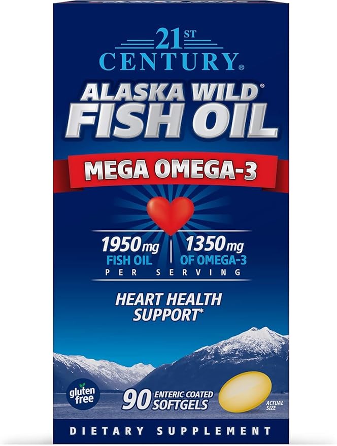 21st Century Alaska Wild Fish Oil Softgels 90-Count (Pack of 2) by 21st Century
