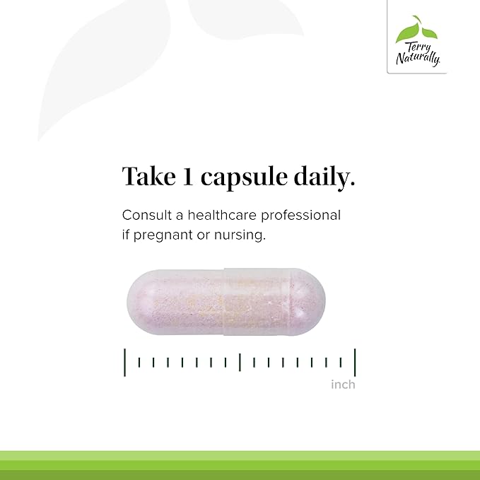 Terry Naturally BioActive Vitamin B - Aid Heart Health with Bioactive B Vitamins - Supplement with Folate &amp Calcium - B Complex Vitamin to Aid Nervous System Function - 60 Capsules
