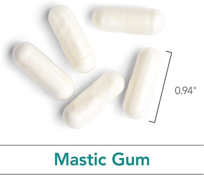 Allergy Research Group NutriCology Mastic Gum - Supports Digestive Comfort - Delivers 1000 mg Chios Mastic Gum Resin per Serving - Vegetarian &amp Hypoallergenic - 120 Servings - 240 Capsules