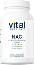 Vital Nutrients NAC 600mg - N-Acetyl Cysteine - Vegan NAC Supplement - Antioxidant for Sinus Liver Immune and Respiratory Health* - Gluten Dairy Soy Free - 100 Capsules