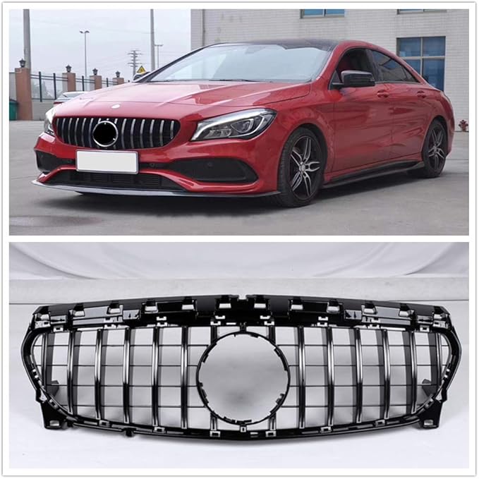 GT R Panamericana Grille for CLA W117 CLA200 CLA250 CLA45 2017-2019 Silver