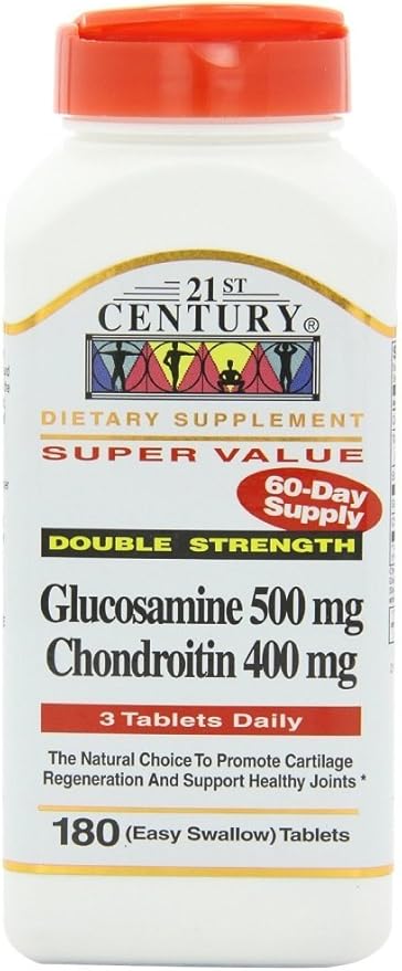 21st Century Glucosamine 500mg &amp Chondroitin 400mg Capsules 180 Count (3 Pack)