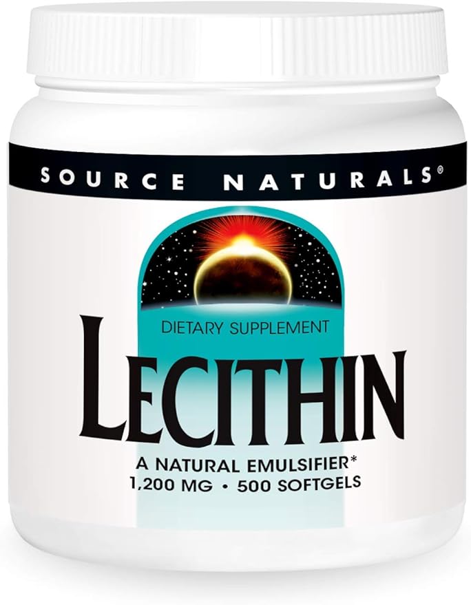 Source Naturals Lecithin 1200 mg A Natural Emulsifier - 500 Softgels
