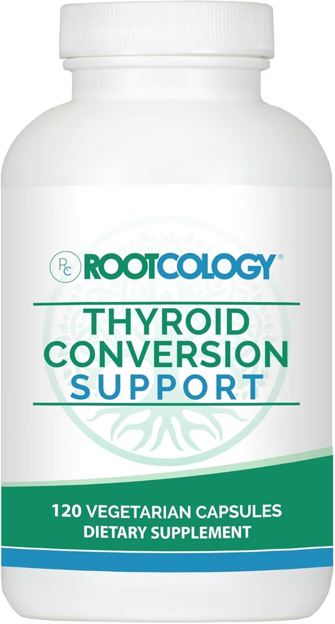 Rootcology by Izabella Wentz | Thyroid Conversion Support | Specialized Blend of Nutrients and Herbs for Thyroid Support | 120 Capsules 60 Servings