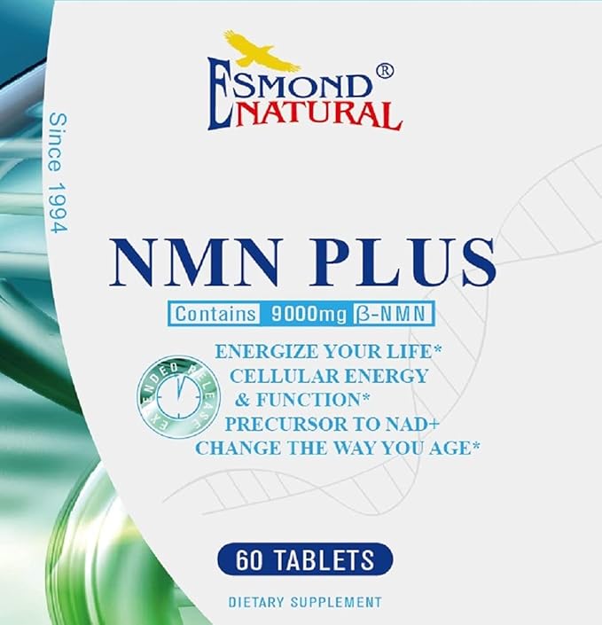 NMN Plus (Changes The Way You Age 300mg NMN+30mg Trans Resveratrol Total 9000mg Beta-NMN) GMP Natural Product Assn Certified Made in USA - 330mg 60 Tablets