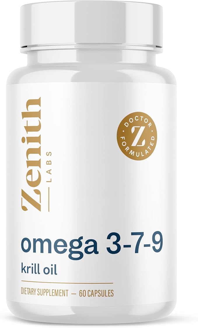 Zenith Labs Omega 379 with Krill - Combines EPA DHA Omega-7 and Omega-9 - Includes Krill Oil for Max Absorption