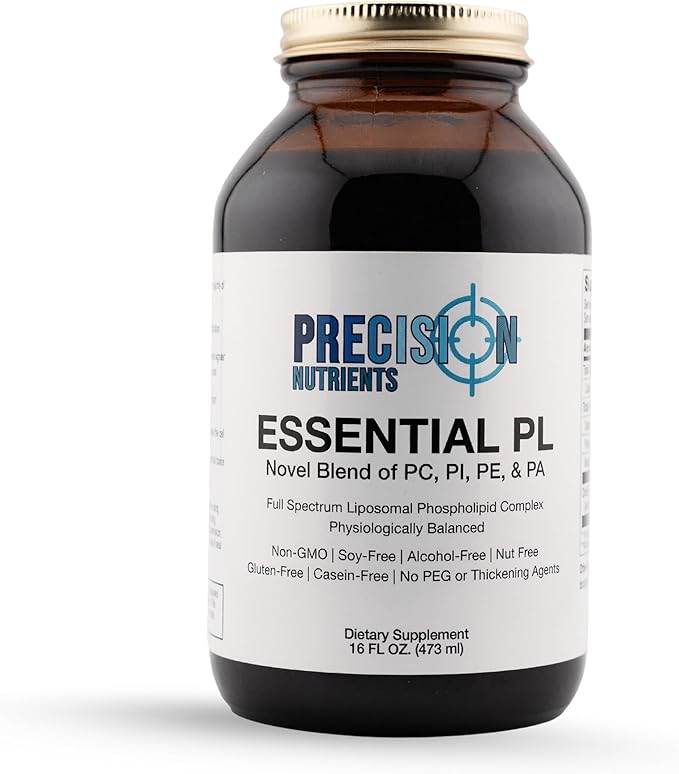 Essential Phospholipid Complex – Sunflower-Based Brain Supplement for Memory Focus Cellular Detox and Repair – Cognitive Support with PC PE PI PS PA – Non-GMO - 16fl oz