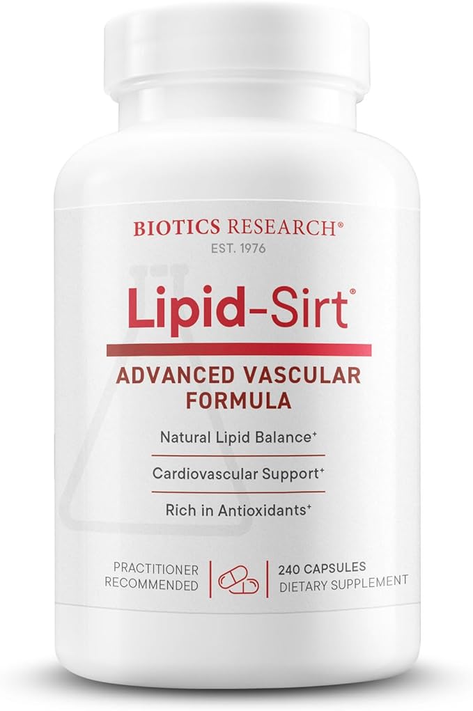 Biotics Lipid SIRT Supports Vascular Integrity Supports Healthy Lipids and Cardiovascular Health 240 Capsules