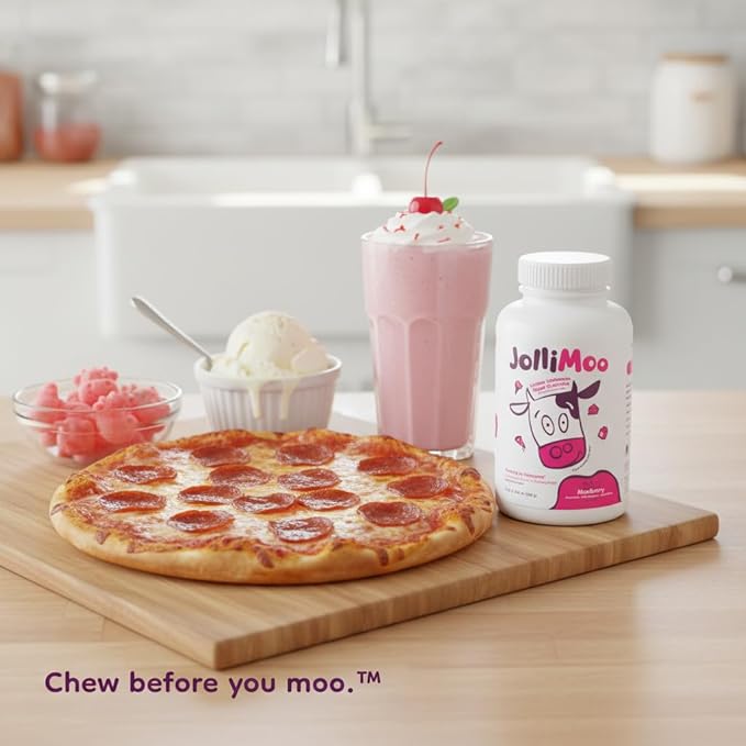 Lactase Enzyme Gummies 9000+ FCC 15 Count – Digestive Enzyme Supplement for Dairy Foods Chewable Lactase Support Vegan Kosher Made in USA | Moozyme™