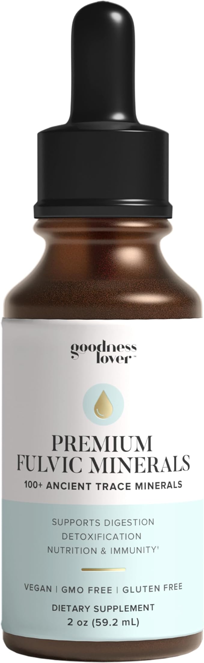 Goodness Lover Fulvic Minerals 100 Trace Minerals Vitamins Amino acids polyphenols antioxidants and Electrolytes 120 Servings