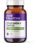 New Chapter Vegan Algae Oil DHA EPA and DPA Supplement - Vegan Omega-3 Complex for Heart Brain Eye &amp Joint Support - 30 Softgels