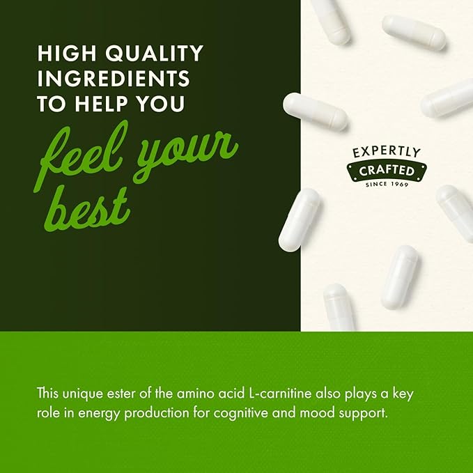 Swanson Acetyl-L-Carnitine - Amino Acid Supplement Promoting Cognitive Health &amp Muscle Support - Natural Formula May Promote Nervous System Health - (100 Veggie Capsules) (2 Pack)