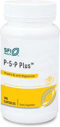 Klaire Labs SFI Health P-5-P Plus Magnesium - 30 Milligrams of Bioactive Vitamin B6 Pyridoxal-5-Phosphate with TRAACS Magnesium Hypoallergenic (100 Capsules)