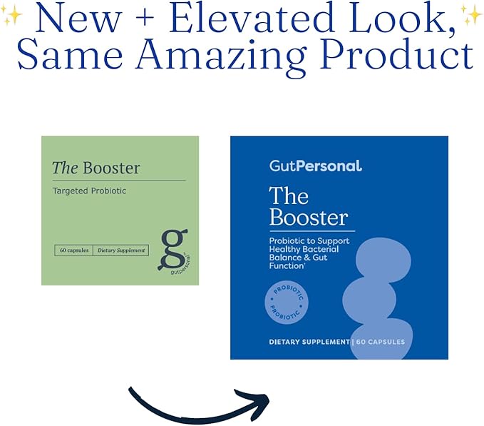GutPersonal The Booster Targeted Probiotic for Gut Health: Support The Immune System with 5 Billion CFU Saccharomyces Boulardii Capsules 30 Servings
