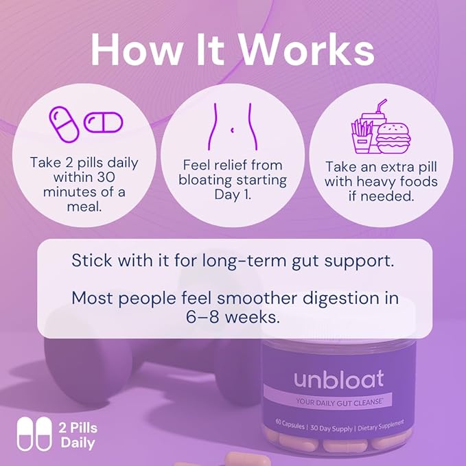Anti-Bloat Pills for Women - Bloating Relief for Women &amp Digestive Support Supplement - Enhances Gut Health - No Bloat Formula with Prebiotics &amp Probiotics - Debloating Supplements - 60 Count