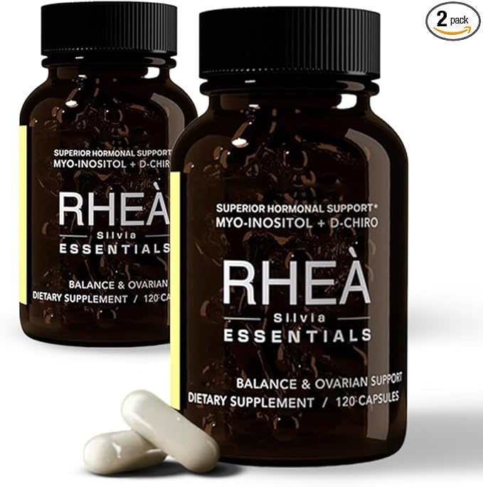 RHEASILVIA Rhea Myo-Inositol &amp D-Chiro Inositol Supplement for Women | 40:1 Ratio with Myoinositol Folate &amp Magnesium | Hormone &amp Metabolic Support | 60 Servings