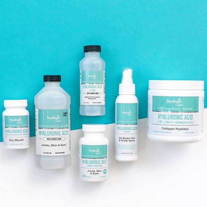 Professionals Series - Hyaluronic Acid Dietary Supplement Whole Body Hydration - 100 mg Ingestible HA Liquid Supplement Odorless Tasteless &amp Preservative Free/Skin &amp Eyes - 10 oz