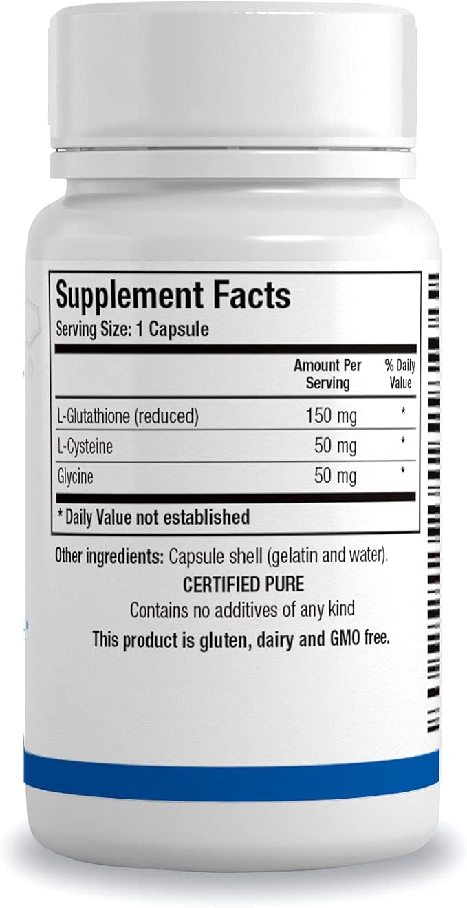 BIOTICS RESEARCH GSH Plus 150 milligrams Glutathione Plus NAC and Glycine Strong Antioxidant Supports Liver Health Cellular Health 60 Capsules