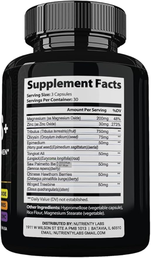Testo Pulse Advanced Formula Testo Pulse Pills TestoBoost Dietary Supplements 90 Vegetable Capsules 1 Month Supply