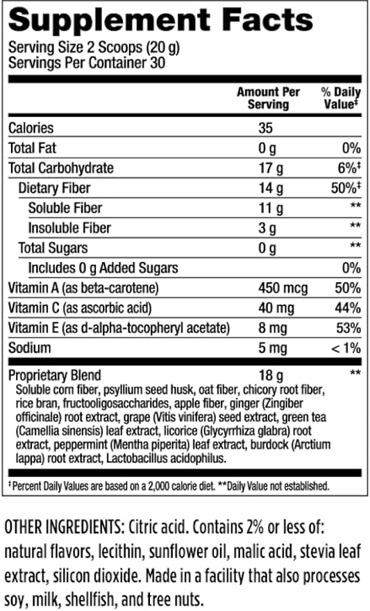 Melaleuca FiberWise Green Apple with Stevia - 21.2 oz