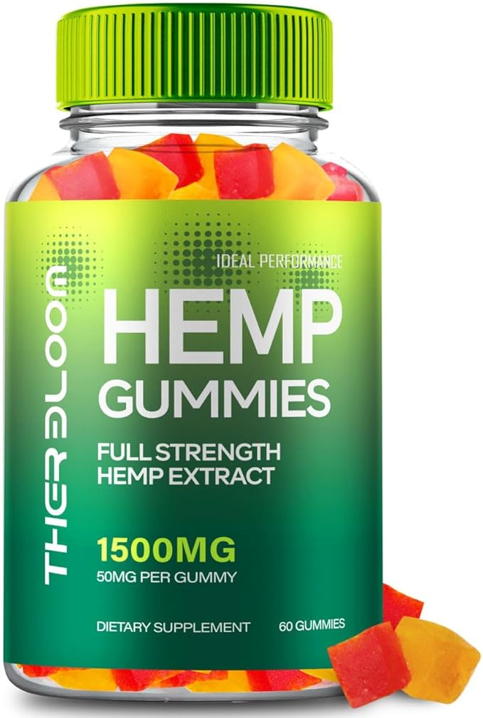 TherBloom Hemp Gummies TherBloom - Maximum Strength All Natural Formula Health and Wellness Support TherBloom Reviews (60 Gummies)