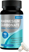 Magnesium Carbonate 500mg 90 Capsules | High Absorption Magnesium Supplement for Muscle Nerve &amp Digestive Support | Promotes Metabolism &amp Overall Health | Vegan Non-GMO Gluten Free (01)