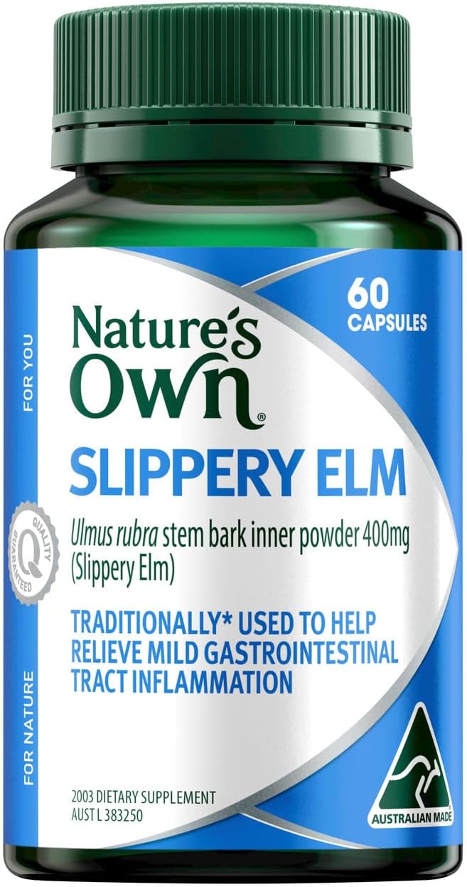 Nature's Own Slippery Elm 400mg 60 Capsules