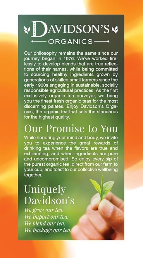 Davidson's Organics Cranberry Orange 25-count Tea Bags Pack of 6