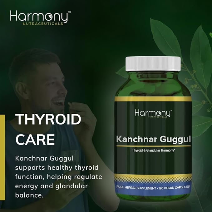 Kanchnar Guggul – Thyroid &amp Glandular Harmony – 120 Vegan Capsules – Harmony Nutraceuticals Guggul Resin