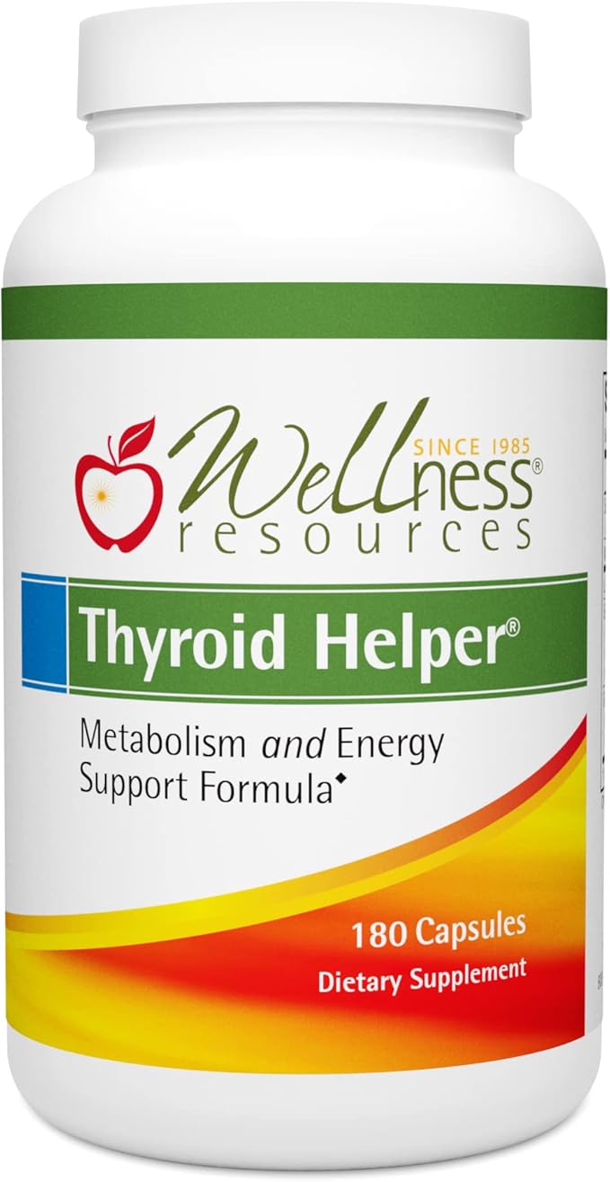 Wellness Resources Thyroid Helper - Natural Supplement for Metabolism Energy Thyroid Support (180 Capsules) …