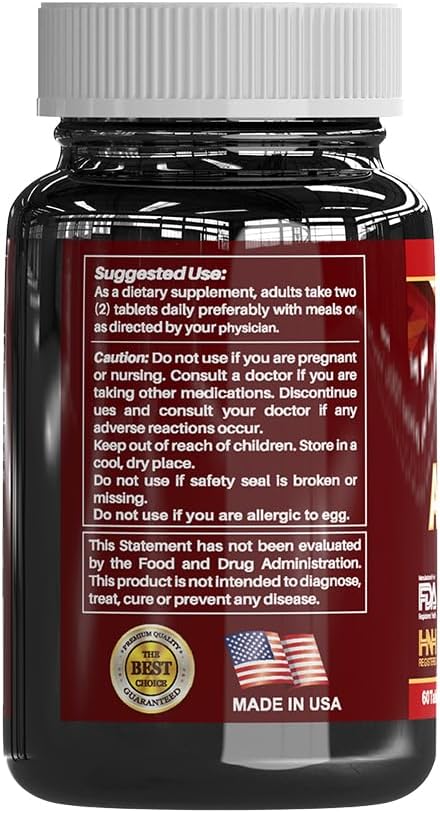 Dr.K&ampC HNHusa Mega Albumin Protein 1000mg 60 Tablets Healthy Kidney Liver Function Wellness Overall Health Support Energy Life Balance Supplement 60tabs 1pk