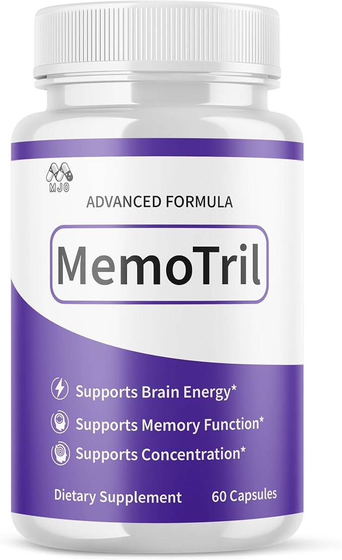 Memotril Capsules Official Memo Tril Supplement Pills with All Natural Ingredients Advanced Memotril Formula for Brain Health &amp Wellness Support with Premium Vitamins for Women &amp Men (60 Cap