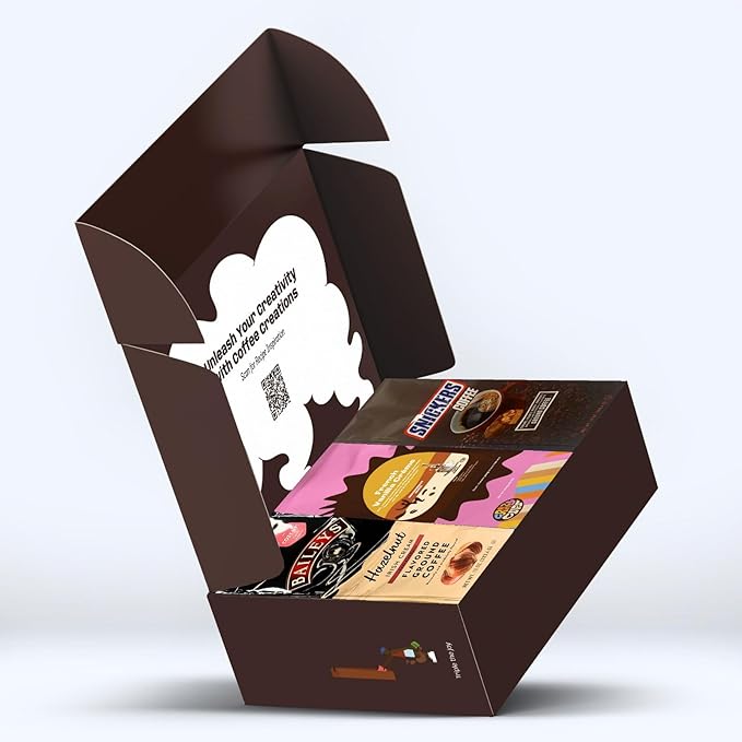 Perfect Samplers Flavored Ground Coffee Gift Box Variety Pack Snickers Baileys Hazelnut French Vanilla Medium Roast Ground Coffee Sampler 3 Pack