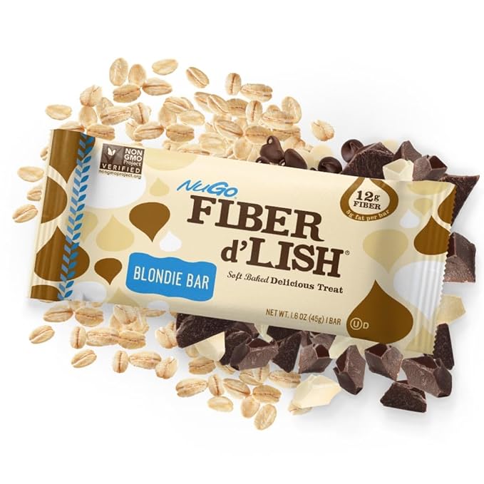 NuGo Fiber d'Lish Blondie 12g High Fiber 160 Calories 16 Count