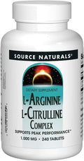 Source Naturals L-Arginine L-Citrulline Complex Essential Amino Acid Supplement Supports Peak Performance* 1000 mg - 240 Tablets