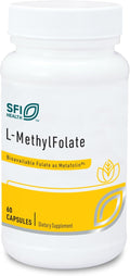 Klaire Labs SFI Health L-Methylfolate - 1000 mcg Folate Highly Bioavailable Hypoallergenic 1000 Micrograms (1 Milligram) Metafolin L-5-MTHF (60 Capsules)