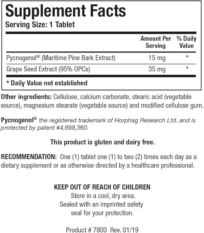 Biotics Research Bio Cyanidins Loaded with Oligomeric Proanthocyanidin Compounds OPC Radiant Skin Botanically Based Antioxidant Support Heart Health Polyphenols from Pine 60 Tablets