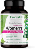 EMERALD LABS Women's 1-Daily Multi - Multivitamin for Women - Includes Calcium Zinc Vitamin B &amp More - Bone &amp Immune Support Supplement* - Gluten-Free - 30 Vegetable Capsules