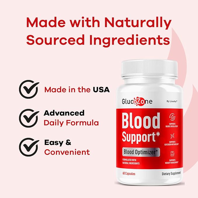 (3 Pack) GlucoZone Blood Support - GlucoZone Capsules Support Optimizer Supplement All Natural Advanced Formula Pills Premium Vitamins for Health &amp Wellness 180 Capsules for 3 Months