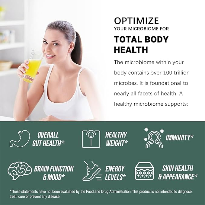 3-in-1 Liquid Probiotic Complex with Prebiotics Probiotics &amp Postbiotics - Features 10 Clinical Strains + 18 Organic Fermented Herbs - Complete Gut &amp Microbiome Support for Men &amp Women (1
