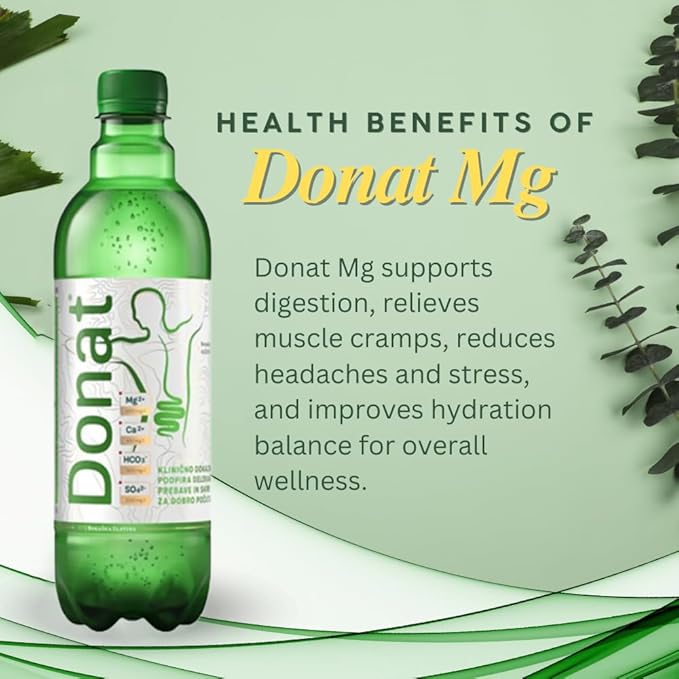 Natural Magnesium Water - 500mg Magnesium in 500ml ''Donat Mg'' Bulk Pack 12x05L