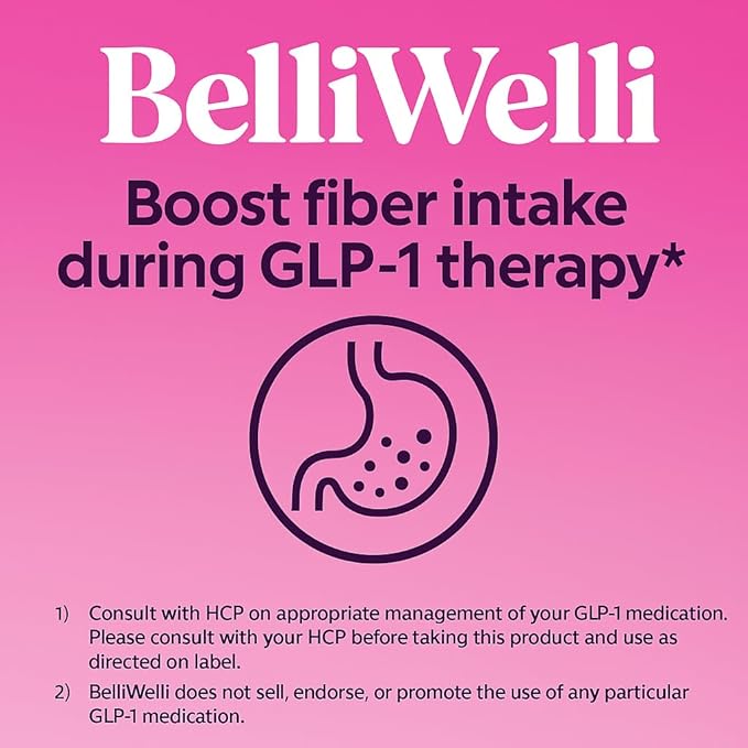 Belli Welli Daily Fiber Supplement for Women &amp Men Bundle – Premium Fiber Powder from Organic Acacia with Added Collagen Electrolytes &amp Probiotics – No Bloat Constipation &amp Gut Health Su
