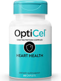 OptiCel Heart Health - Heart Health &amp Blood Pressure Supplement for Men &amp Women Supports Endurance Recovery Cholesterol &amp Cardiovascular Health Plant-Based Gluten-Free and Non-GMO 60